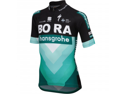 Sportful Detský dres Bora-hansgrohe čierny/Bora zelený  