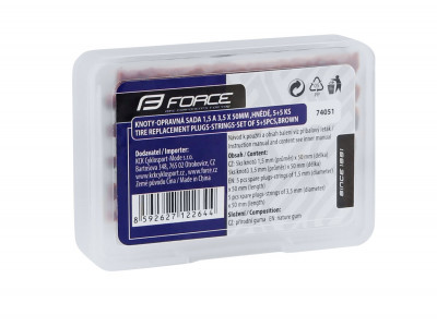 FORCE spare wicks for repairing tubeless tires - 5 + 5 pieces