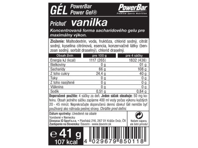 PowerBar PowerGel 41g Vanilka