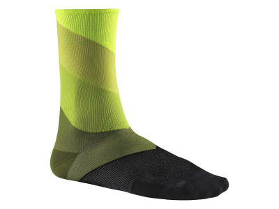 Mavic Graphic Stripes socks safety yellow / cactus 2020