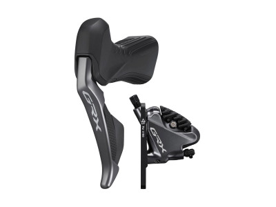 Shimano GRX Di2 ST-RX815/BR-RX810 Dual Control left shift lever/hydr. brake, 2x11, Flat Mount, 1000 mm tube + pads L03A