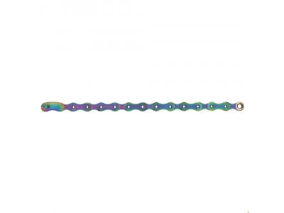 SRAM PC XX1 Eagle HollowPin chain, 12-speed, 126 links, Rainbow, Flowlink quick link