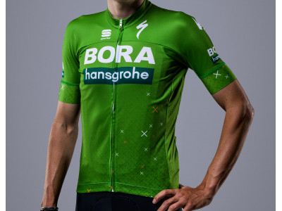 Zielona koszulka rowerowa sportowa BORA-HANSGROHE FAN
