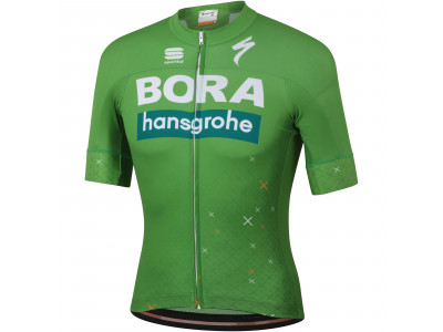 Zielona koszulka rowerowa sportowa BORA-HANSGROHE FAN