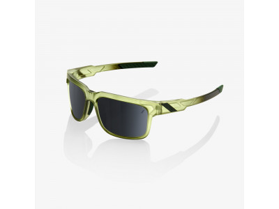 100% Hudson brýle, Matte Translucent Olive Slate/Black Mirror Lens