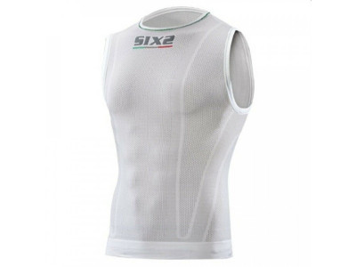 SIX2 SML2 funkčné tričko bez rukávov biele