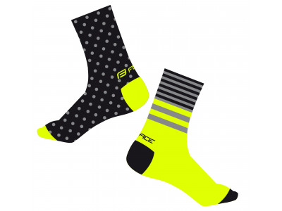 FORCE Spot ponožky, čierna/fluo