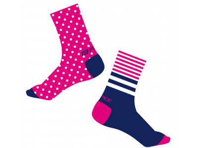 Force Spot ponožky ružová / modrá