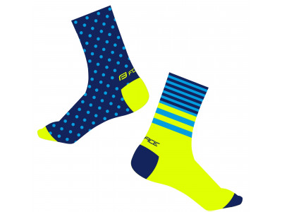 FORCE Spot ponožky modrá/fluo
