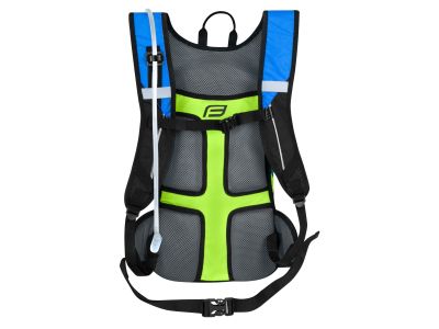 FORCE Berry Ace Plus backpack, 12 l + 2 l reservoir, blue/fluo