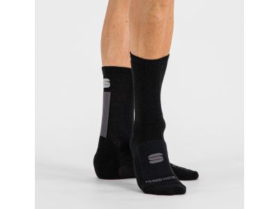 Sportful MERINO WOOL 18 ponožky, čierna/antracitová
