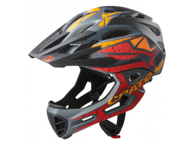 Cratoni C-MANIAC Pro helmet, black/red/orange matte