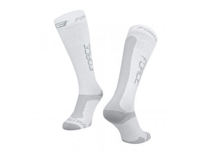 FORCE ponožky ATHLETIC PRO KOMPRES biele