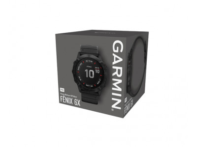 Zegarek sportowy Garmin fénix 6X Sapphire, Carbon Grey DLC, z czarnym paskiem