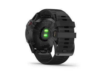 Garmin fénix 6 PRO, czarny zegarek sportowy z czarnym paskiem