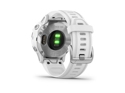 Garmin fénix 6S, silver zegarek sportowy z białym paskiem
