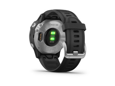Garmin fénix 6S, silver zegarek sportowy z czarnym paskiem