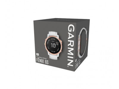 Garmin fénix 6S Pro, zegarek sportowy rose gold z białym paskiem