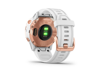Garmin fénix 6S Pro, zegarek sportowy rose gold z białym paskiem