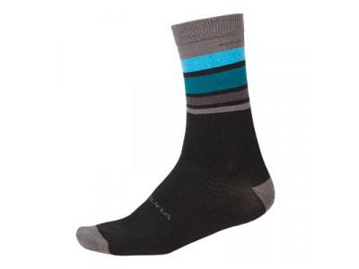 Endura Merino Stripe Socken, Schwarz