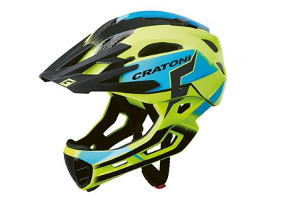 Cratoni C-Maniac Pro helmet yellow-blue glossy