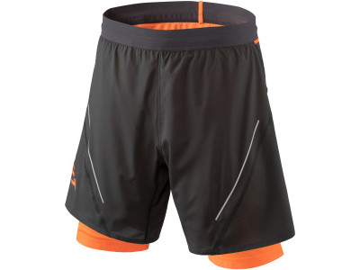 Dynafit Alpine Pro 2in1 Shorts Men Asphalt pánske bežecké kraťasy čierno-oranžové