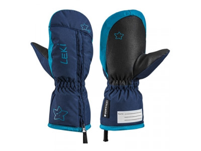Leki Little Snow Mitt, granatowo-niebieskie, dziecięce rękawiczki Downhill niebieskie