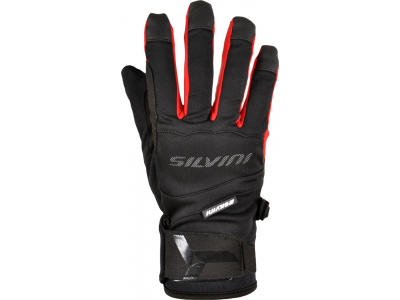 SILVINI Fusaro softshellové rukavice black/red