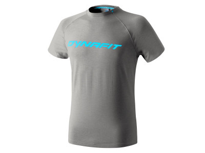 Tricou pentru bărbați cu logo Dynafit 24/7, tricou gri pentru bărbați cu uscare rapidă