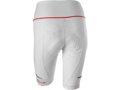Damskie spodnie rowerowe SILVINI Tinella biało-czerwone
