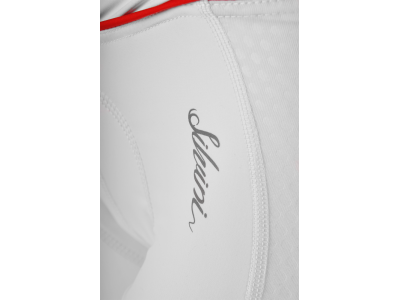 Damskie spodnie rowerowe SILVINI Tinella biało-czerwone
