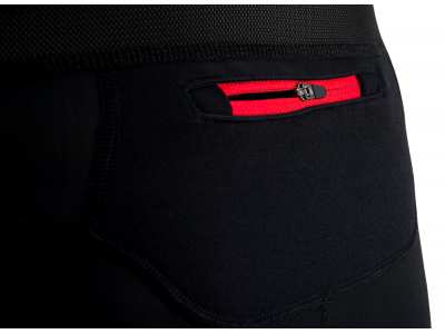 Pantaloni bărbați SILVINI cu membrană Movenza negru/roșu cu bretele