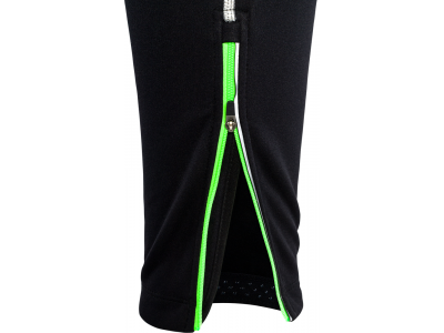 SILVINI pánske cyklistické nohavice Movenza čierne/zelené s trakmi