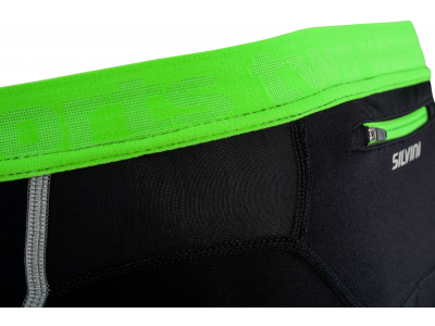 Męskie spodnie rowerowe SILVINI Movenza czarno-zielone