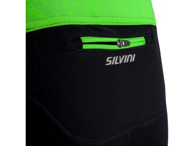 Męskie spodnie rowerowe SILVINI Movenza czarno-zielone