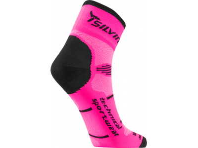 SILVINI cycling socks Orato pink/charcoal