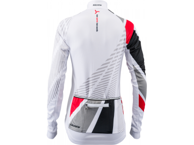 Damska koszulka rowerowa SILVINI Team w kolorze biało-czerwonym
