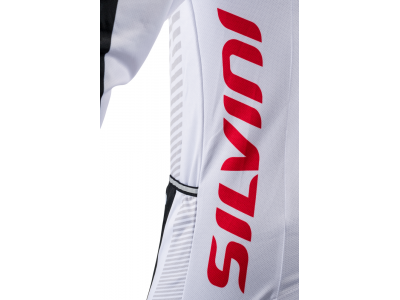 Damska koszulka rowerowa SILVINI Team w kolorze biało-czerwonym
