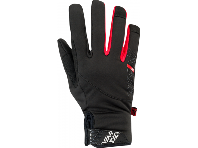 Silvini Ortles pánske zimné rukavice  black/red