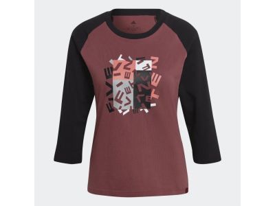 Tricou Five Ten GRAPHIC 3/4 pentru femei, Quiet Crimson