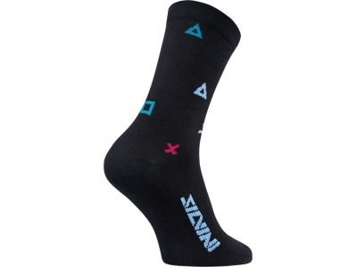 SILVINI Dogana socks, black/turquoise