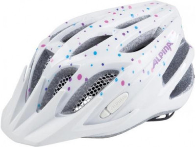 ALPINA Fahrradhelm FB JUNIOR 2.0 Flash weiß gepunktet Größe: M