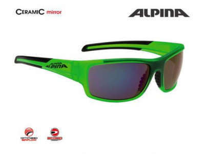 ALPINA Cyklistické okuliare TESTIDO zelená matná-čierna