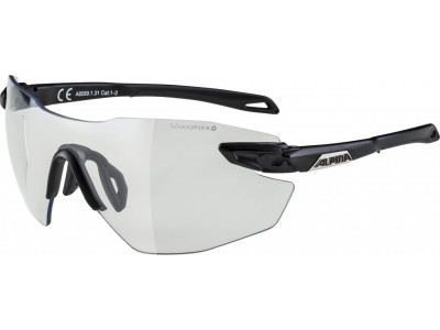 ALPINA Cycling glasses TWIST FIVE SHIELD RL VL+ black matte, orange lenses