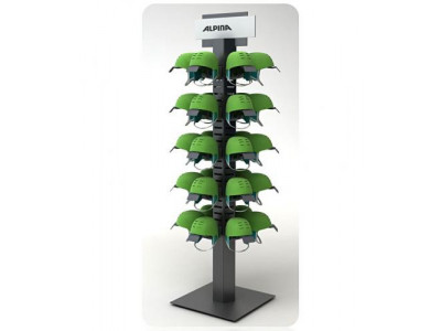ALPINA Exhibition stand for helmets - 30 pcs with hooks 