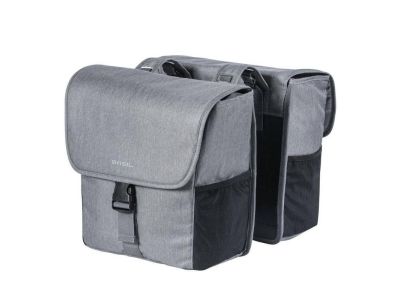 Basil GO DOUBLE BAG tašky na nosič, 32 l, sivá