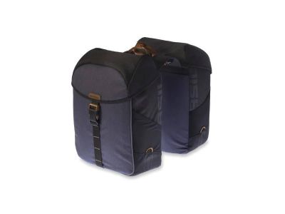 Basil MILES DOUBLE BAG taška na nosič, 32 l, čierna/limeta