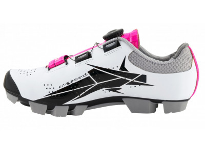 FORCE Női MTB cipő CRYSTAL, fehér-rózsaszín
