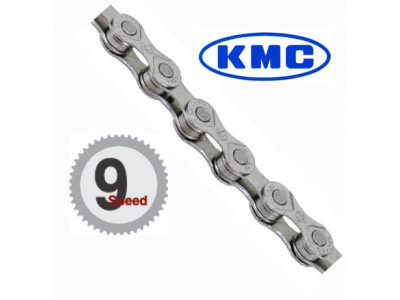 KMC Řetěz X 9 šedá 116 článků, X 9-73 6,6 mm, 27 rychlostí