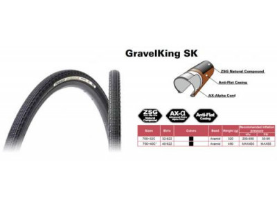 Panaracer Gravelking SK 700x26C TLC tyre, Kevlar